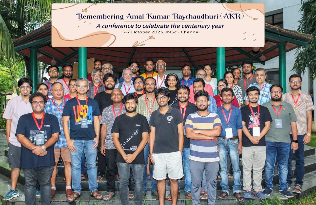 Participants at the 2023 Amal Kumar Raychaudhuri centenary programme